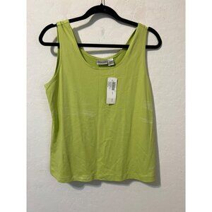 Chico's Sz 2 (US 12 L) Microfiber Contemporary Tank Top Glowstick